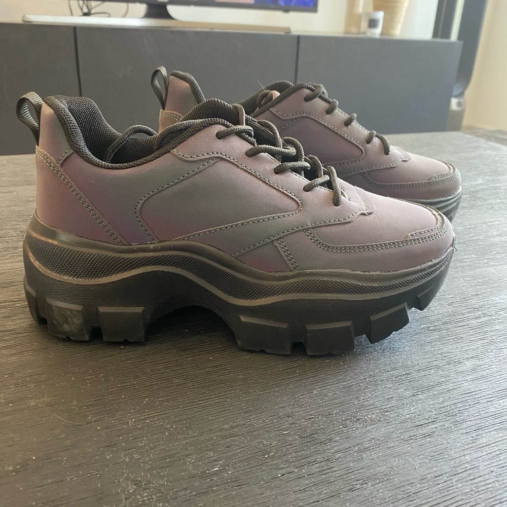 NBW light reflective platform shoes